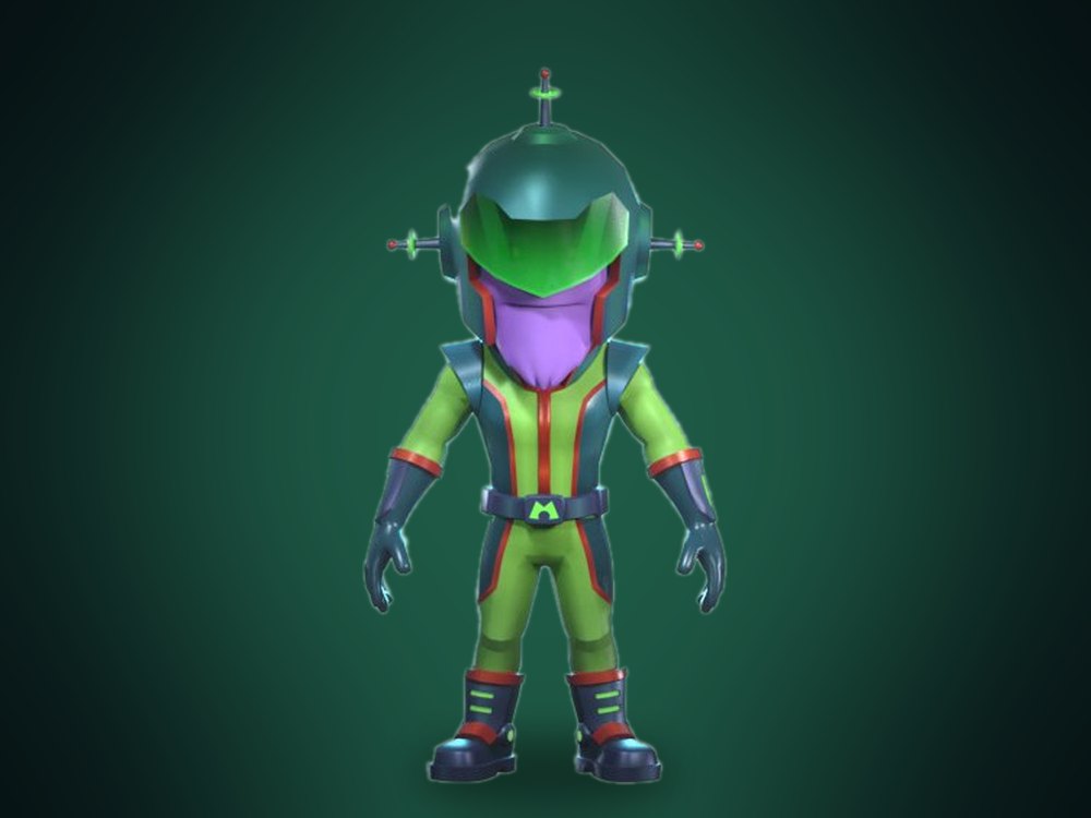 Alien Pilot, full-body character