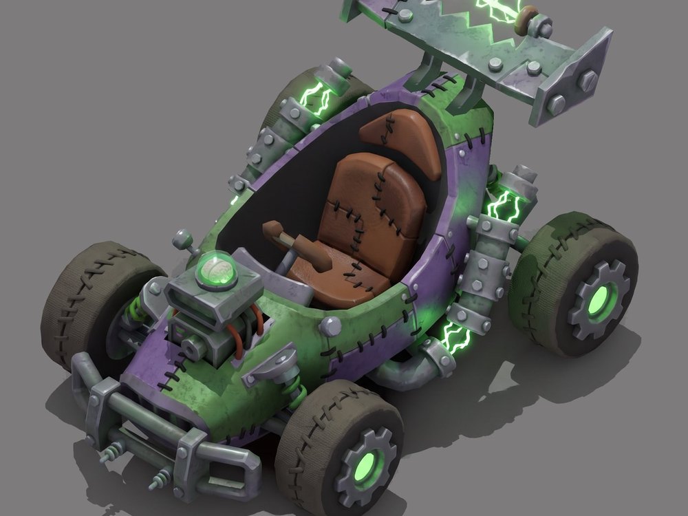 Stitched monster kart